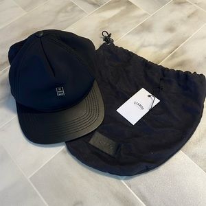 Stampd neoprene and leather hat